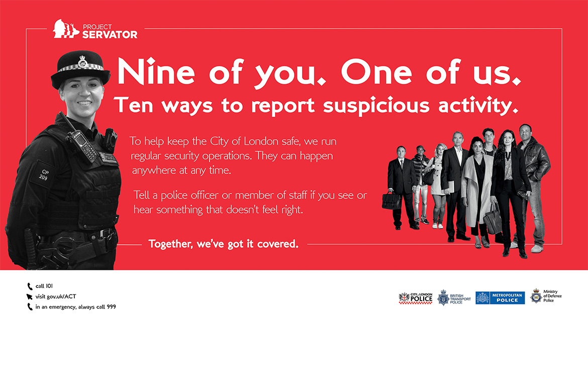 Project Servator poster 9 of you, 1 of us