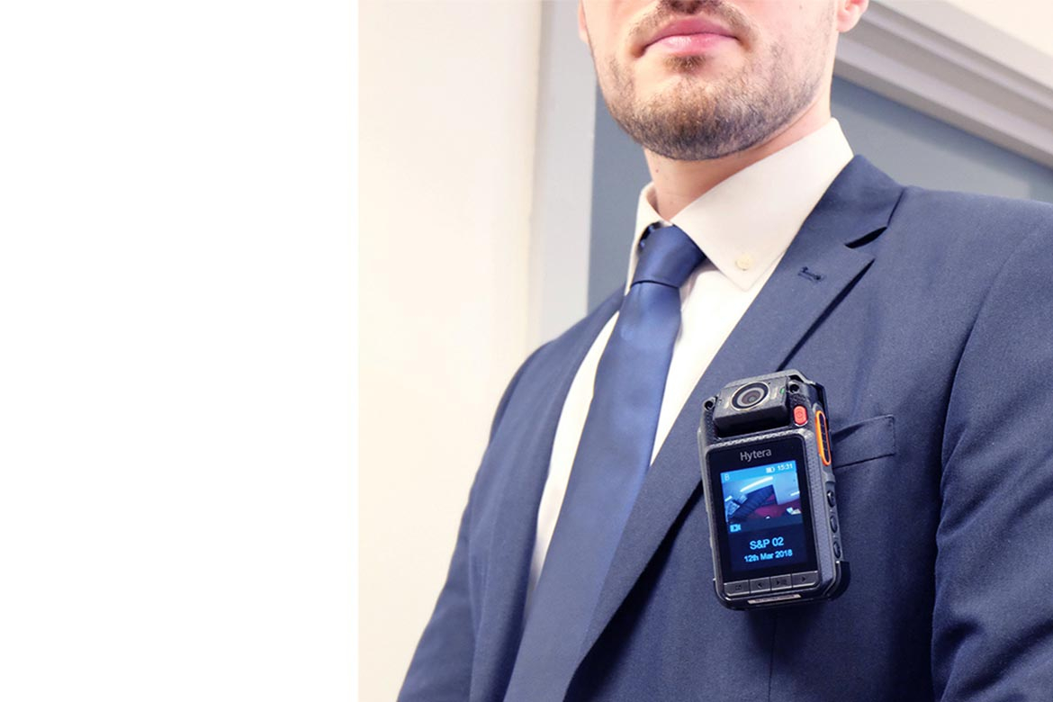 Bodyworn camera on man's lapel