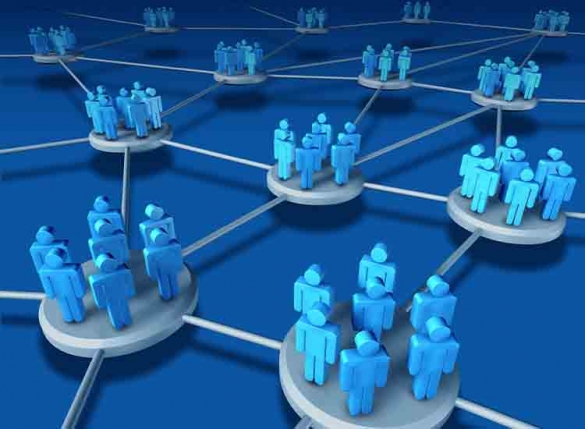 People in network graphically