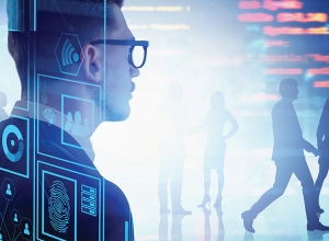 Man staring at computer