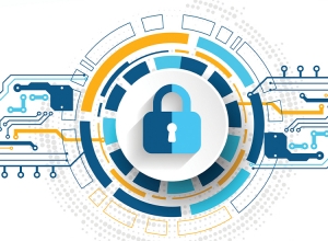 padlock with circuits