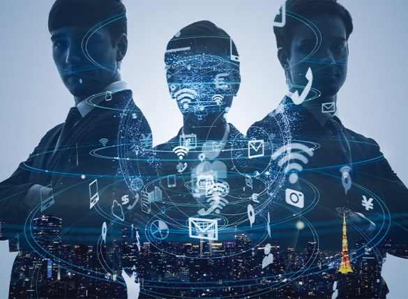 men technology abstract