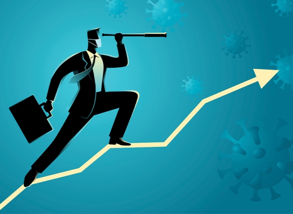 business man climbing