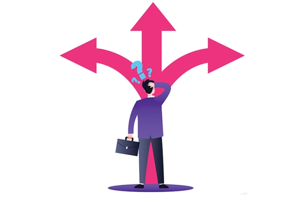 man on career pathway