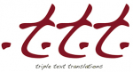 Triple Text T logo
